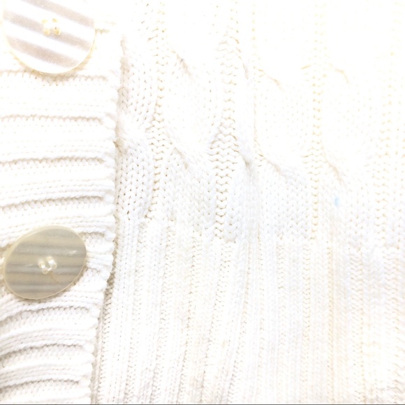 Wet Seal Cardigan Cable Knit Sweater Cream Size XL - Picture 7 of 8